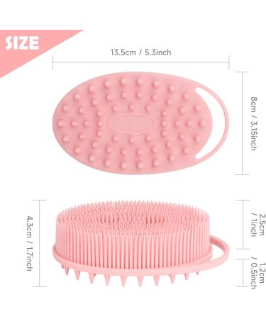 YONOY 2 Pack Silicone Body Scrubber - Gentle Exfoliating Bath & Shampoo Brush for Sensitive Skin - Scalp Massager & Double-Sided Body Brush - Lathers Well - Buy Online on GoSupps.com