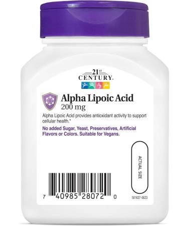 Buy 21st Century Healthcare Alpha Lipoic Acid 200 mg - 60 Vegetarian Capsules | Shop Internationally for Best Prices - Buy Online on GoSupps.com