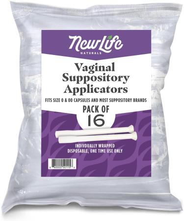 NewLife Naturals Boric Acid Suppositories 600mg w/Vaginal Applicators - 30 Suppositories & 16 Applicators - USA Made for Yeast Infection & BV - Buy Online on GoSupps.com