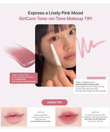 Heart Percent Dote On Mood Overlip Pencil & Stain Duo Set - Long-Lasting Lip Crayon & Glow Tint | #GirlCore International Shipping Available - Buy Online on GoSupps.com