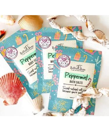 Bella & Bear Peppermint Pamper Pack: Bath Salts, Soap & Body Scrub - Perfect Christmas Gifts for Women & Teen Girls - Cruelty Free, Vegan, Paraben Free - Buy Online on GoSupps.com