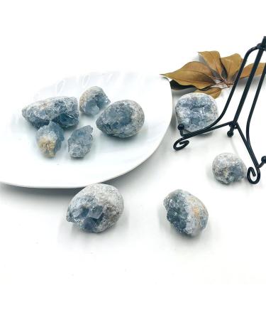 1pc Natural Blue Celestite Quartz Crystals Cluster Stones Home Room Decoration Druzy Geode Christmas Decor Component 1pc 3-5cm random - Buy Online on GoSupps.com
