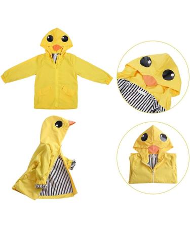 Cute Baby Duck Raincoat | Summer Waterproof Hooded Coat for Boys & Girls (Size 110) - Buy Online on GoSupps.com