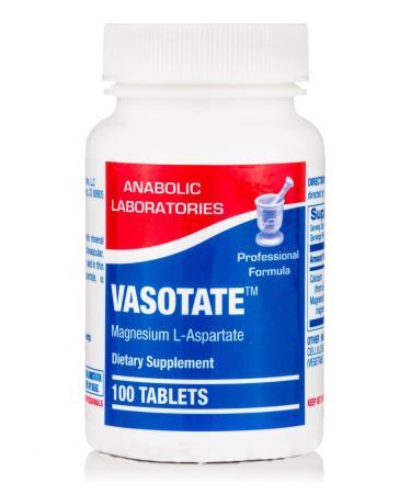 Anabolic Laboratories Vasotate Magnesium Fully Reacted Magnesium L-aspartate 100 Tablets
