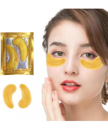 5 Pairs Crystal Collagen 24k Gold Under Eye Gel Pads - Anti Aging & Hydrating Eye Mask - Buy Online on GoSupps.com