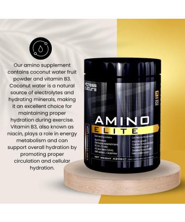 Fitness Culture Amino Elite BCAA EAA Powder with Glutamine & Electrolytes - Ice Blue Raspberry Flavour 420g - Buy Online on GoSupps.com