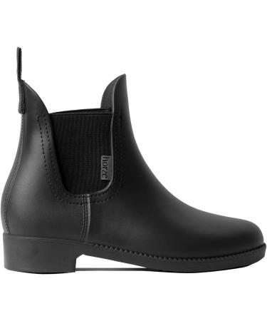 Horze Bonn Rubber Paddock Boots Black EU 42 - Durable and Stylish Horse Riding Footwear - Buy Online on GoSupps.com