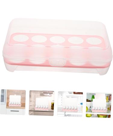 RORPOIR 2pcs 10 Eggs Storage Container Egg Carton Egg Keeper Egg Case Refrigerator Red Storage Box re-usable Red 24.5*10.5*7cm - Buy Online on GoSupps.com