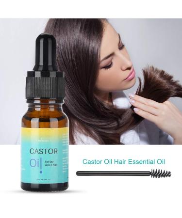 10ml Natural Castor Oil Hair Growth Serum - Essential Moisturizer for Eyebrow & Eyelash Nourishment | International Shipping - Buy Online on GoSupps.com