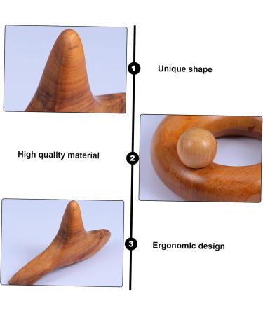 Beavorty 15 STK Massage Device - Wooden Sandalwood Neck & Foot Massager Gua Sha Board for Health & Relaxation - Buy Online on GoSupps.com