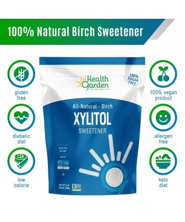 Health Garden Birch Xylitol Sweetener 5 LB (Pack of 2) - Non GMO, Kosher, Made in USA - Keto Friendly - Buy Online on GoSupps.com