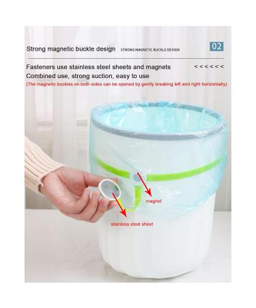 4pcs Magnetic Trash Bag Clips Adjustable Kitchen Garbage Rubber Band The Strong Magnetic Buckle Ensures The Trash Can Liner Stays in Place with All Types of Trash Cans and Garbage Bags - Buy Online on GoSupps.com