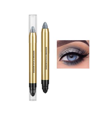 6 Color Neutral Eyeshadow Stick Pearl Pink Brown Makeup Single Eyeshadow Stick with Blending Brush Waterproof & Long Lasting Eye Brightener Stick Eye Shadow Pencil for Smoky Metallic Eye Makeup 1PC 02#