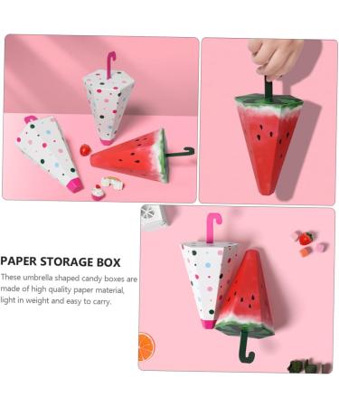 HOMSFOU 25 Pcs Candy Box Kawaii Desk Kids Gift Bags Kids Goodie Bags Floor Stickers for Office Gourds Dried for Crafts Containers for Kids Candy for Kids Sweets Watermelon Paper 14X8.3cm Assorted Color 1 - Buy Online on GoSupps.com