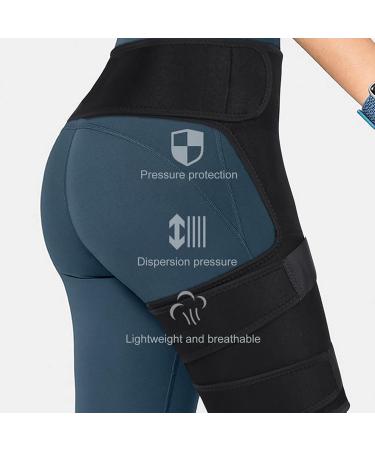 Camidy Hip Brace & Thigh Compression Sleeve - Support for Groin Injury & Sacroiliac Joint - Men & Women - Buy Online on GoSupps.com