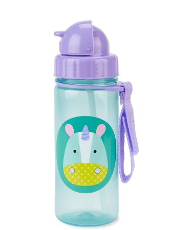 Skip Hop Toddler Sippy Cup with Straw - Zoo Straw Bottle 13 oz - Unicorn - Buy Online on GoSupps.com