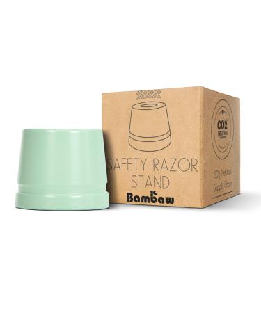 Bambaw Shaving stand in mint green - fits only metal safety razors mint green