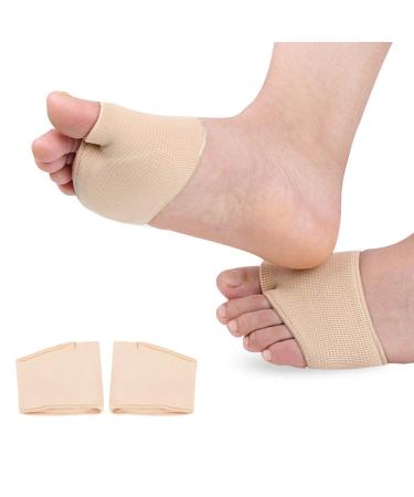 Metatarsal Gel Pads Foot Pads Ball of Foot Cushion for Diabetic Feet Pain Relief Blisters Forefoot Pain S Size S: 8CM
