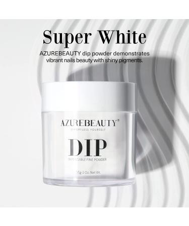 AZUREBEAUTY 2oz White Acrylic Dipping Powder - Long-Lasting, Odor-Free French Manicure Solution | DIY Nail Art Kit | No Lamp Required - Buy Online on GoSupps.com