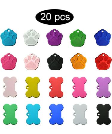 Personalized Dzsomt Dog Stark - 20 Aluminum Dog Bones for Small & Medium Dogs & Cats | Custom Pet Tags - Buy Online on GoSupps.com