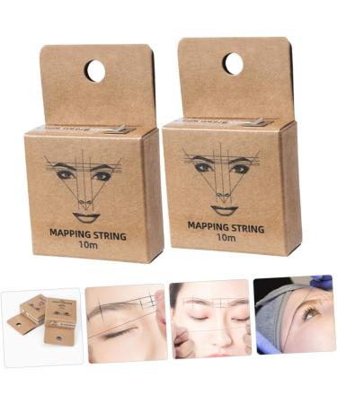 Didiseaon 14 pcs Symmetrical Marking Eyebrows Salon Mapping Pre Makeup Eyebrow Ink Beauty Thread Tattoos 7.5x4.5cmx7pcs Brownx7pcs - Buy Online on GoSupps.com