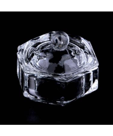 Nail Art Clear Dappen Shell with Lid - Crystal Glass Nail Bowl for Acrylic Liquid & Powder | Manicure Pedicure Kits - Buy Online on GoSupps.com