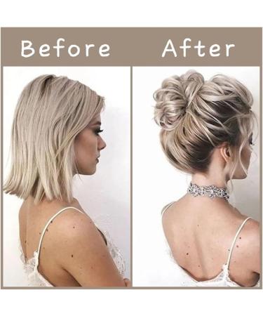 Hair Bun Hairpiece for Women Synthetic Hair Bun Messy Chignon Ponytail Hair Extensions Elastic Rubber Band Scrunchies for Women Blonde Brown Wave Bun Hair Chignons(Q-M2-33) - Buy Online on GoSupps.com