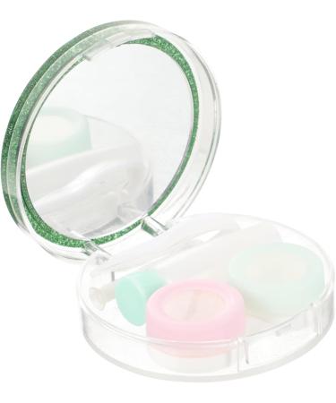 Solustrie Contact Lens Container & Mirror - Travel Organizer for Cosmetic Lenses | Portable Make-Up Lens Case | Invisible Plastic Design - Buy Online on GoSupps.com