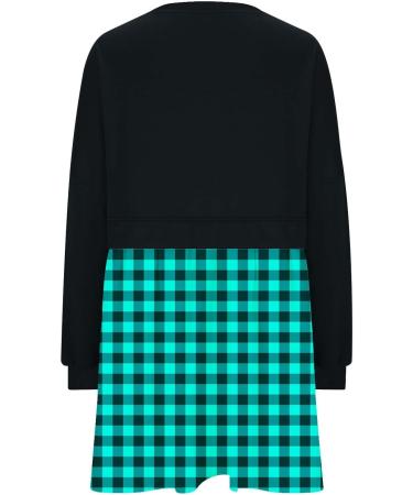 Yihaojia Womens Oversized Sweatshirt Dresses Long Sleeve Crewneck Pullover Tops Patchwork Sweatshirts 2023 Fall Mini Dress Blue#7 XX-Large - Buy Online on GoSupps.com