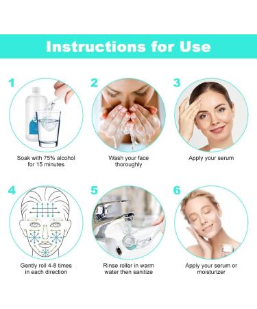 LOPHE Derma Roller 0.5mm Microneedle Derma Roller for Men and Women Professional Microneedling Derma Needling Micro Needle Roller Facial Wrinkles Hair Loss Stretch Marks Hair Regrowth Green head + transparent handle - Buy Online on GoSupps.com