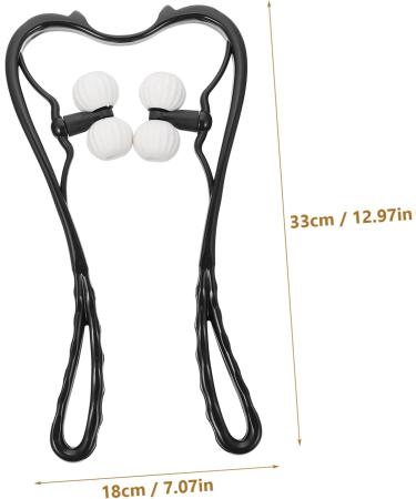 Gleavi 5-St Cervical Spine Neck Massager - Deep Acupuncture Relief Device | Manual Neck Roll & Multifunctional Massage Balls Tension Relief & Relaxation (5pcs Black) - Buy Online on GoSupps.com
