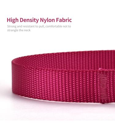 Audwud Thick Nylon Adjustable Dog Collar - Classic Style Multiple Colors Fits Small to Large Dogs Size S: 29-41 cm - Very Berry - Buy Online on GoSupps.com