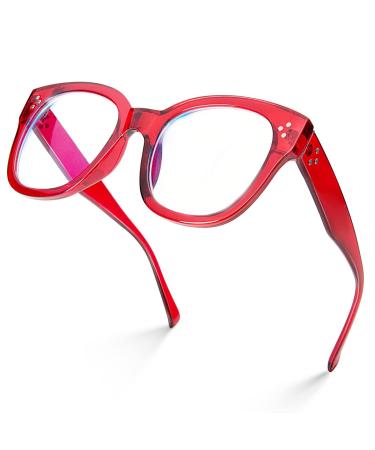 Blue Light Blocking Glasses with Anti Computer Glare for Gaming Reading Women and Men Multicolor Bellamy Red