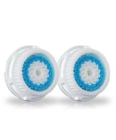 Replacement Facial Cleansing Brush Heads for deep pore cleansing (blue, 2 pack)