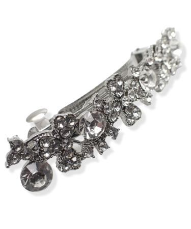 Topkids Accessories in ancient vintage style with rhinestones butterfly flower bridal jewelry wedding pearl closure 7 cm