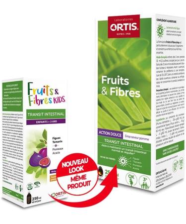 Ortis - Fruits & Fibers Gentle Action Syrup 250ml - Food Supplement to Maintain Regular Intestinal Transit - Suitable for the Whole Family - 100% Natural Fig Based - Buy Online on GoSupps.com