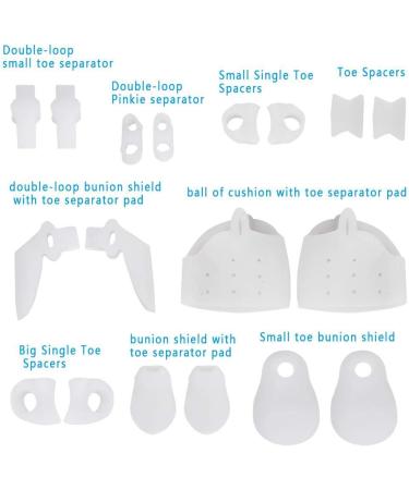 Corrector Juanetes - 9 Pairs Valgus Pain Relief Toe Separator for Hallux Valgus & Plantar Fasciitis - Buy Online on GoSupps.com