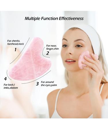Geeric Gua Sha & Jade Roller Set - Natural Green Facial Massager for Fine Lines Edema & Eye Swelling Relief - Buy Online on GoSupps.com