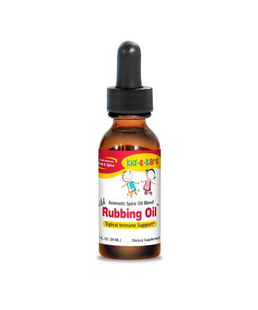 North American Herb & Spice Kid-e-kare Rubbing Oil - 1 fl. oz. - Comforting Spice Oil Blend - Topical Immune Support Inflammation Support Stress Support - Contains Wild Spices - Non-GMO