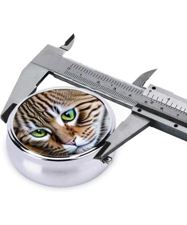 Cat Printed Mini Round Pill Box - 3 Compartment Travel Organizer for Medicine | Portable Pill Case for Home & Office Use - Buy Online on GoSupps.com