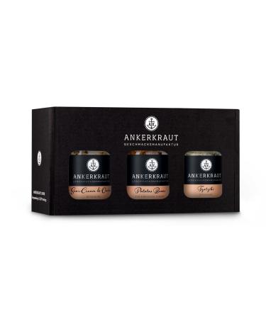 Ankerkraut gift set Dips gift box with 3 spices for dips in cork glass Tzatziki Patatas Bravas and Sour-Cream & Onion in spice glasses - Buy Online on GoSupps.com