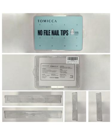 Tomicca 504 Pieces Clear Acrylic Half Cover French Fake Nail Tips - Short Almond Nail Tips Set for DIY Nail Studios 12 Sizes for Nail Extensions - Buy Online on GoSupps.com