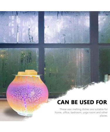 Yalych 2-Piece Replacement Oil Warmer Shell - Glass Round Wax Melting Shell for Essential Oils & Aromatherapy Lamps - Buy Online on GoSupps.com