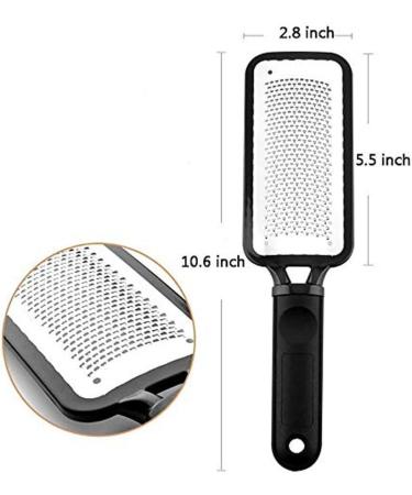 Foot RASP Colossal Foot File and Callus Remover Best Foot Care Tool to Remove Hard Skin Suitable Wet and Dry Feet Professional Stainless Steel Metal Foot File (Black) - Buy Online on GoSupps.com