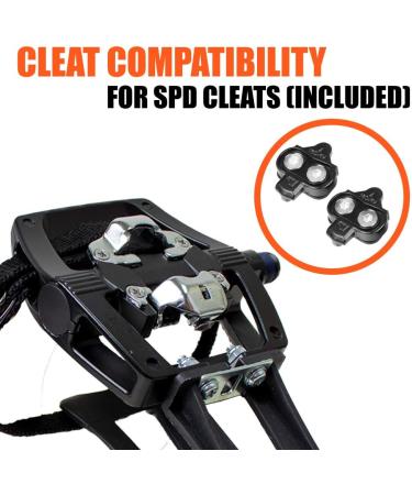 BV Bike Pedals Shimano SPD Compatible 9/16'' with Toe Clips and Cleats | Peloton and Exercise Bike Pedals | Universal Fit Bicycle Pedal & Toe Cage - Buy Online on GoSupps.com