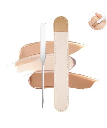 Makeup Spatula Liquid Foundation Spatula stainless steel make-up spatula liquid foundation spatula nail art make-up stirring stick for mixing stainless steel palette makeup spatula tools makeup spatula korean 1 set
