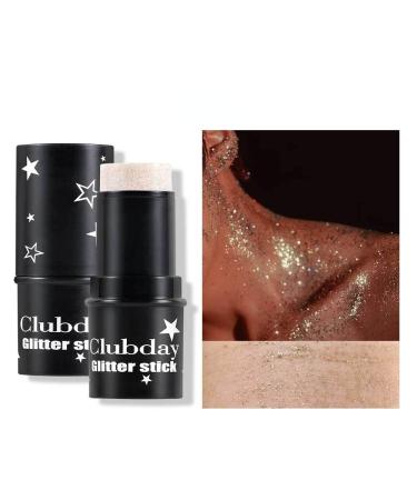 INTEROOKIE Glitter Eyeshadow Stick - 8 Shiny Colors Multifunctional Face Makeup for Stage Performance and Daily Wear (6)