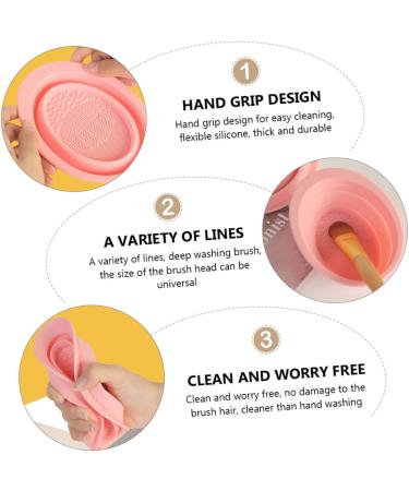 FRCOLOR Cleanser of Makeup Brush Makeup Brush Folding Scrubber Creative Makeup Brush Cleaning Brush Scrubber Holder Scrubber Cleansing Cleaning Tools Silica Gel Cosmetic Cleaner - Buy Online on GoSupps.com