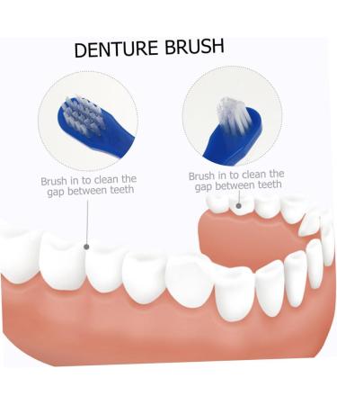 Minkissy 16-Pack Double-Headed Toothbrush Prosthesis Care Denture Cleaning Brushes for False Teeth - Buy Online on GoSupps.com