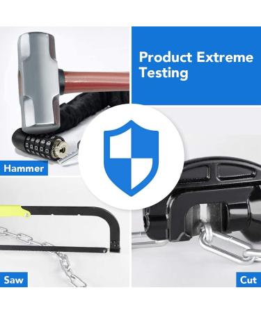 High-Security 1000mm Bicycle Chain Lock - 5-Digit Number Combination Lock | Durable & Reliable Bike Security - Buy Online on GoSupps.com